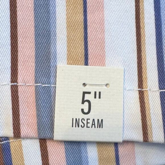 a.n.a NWT A New Approach Women's SZ 18 Mid-Rise Midi Shorts Stripe 5" Inseam - Picture 9 of 10